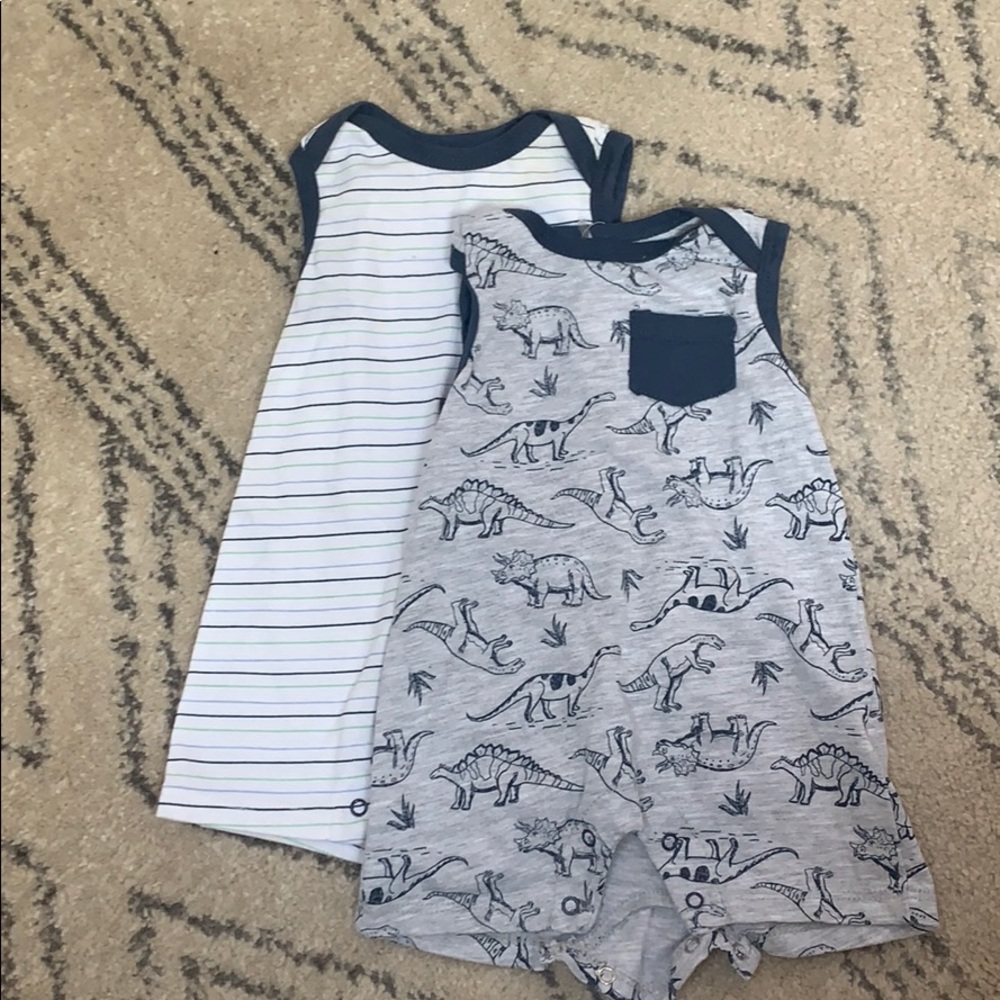 Pair of Sleeveless onesie